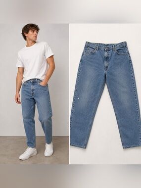Levi's‎ 550 Orange Tab Relaxed Tapered Jeans Light Wash Mens 38x34 Y2K Vintage